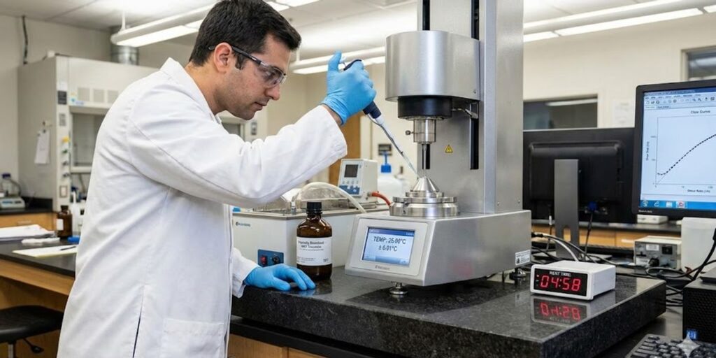 Viscosity calibration and flow measurements